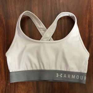 White Under Armour Sports Bra
